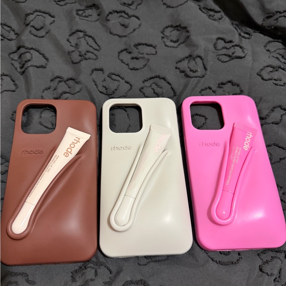 RHODE Phone Cases - Brown, gray, Pink